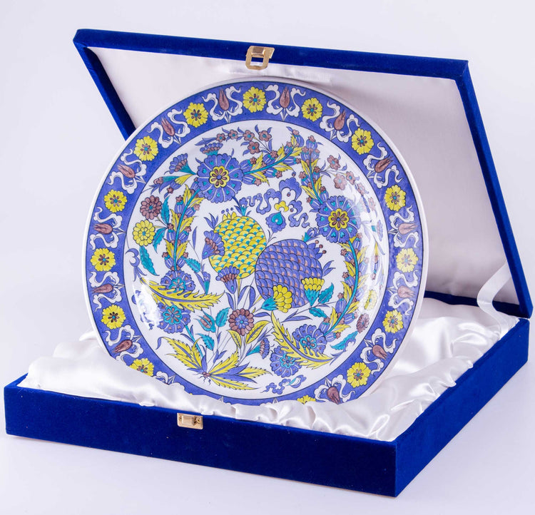 British Müzesi İznik Çini Tabak Replika Şam İşi Deseni