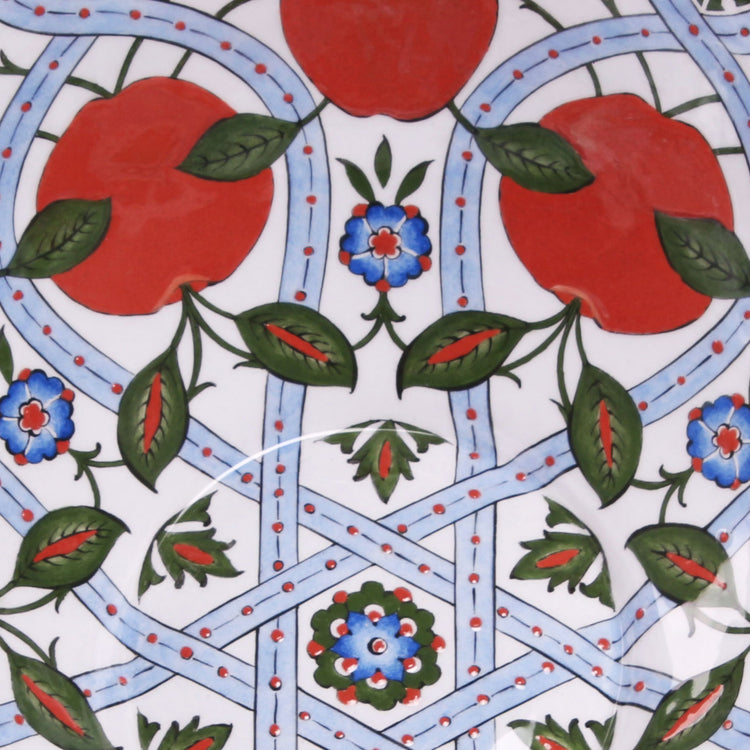 Apple Patterned Iznik Ceramic Bowl