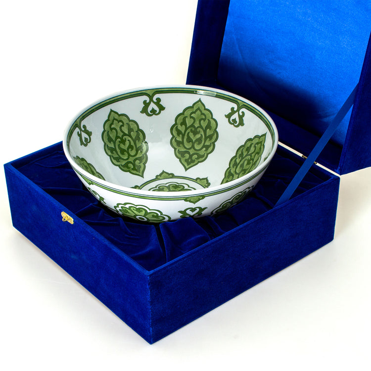 Muradiye Mosque Patterned Iznik Ceramic Footed Bowl