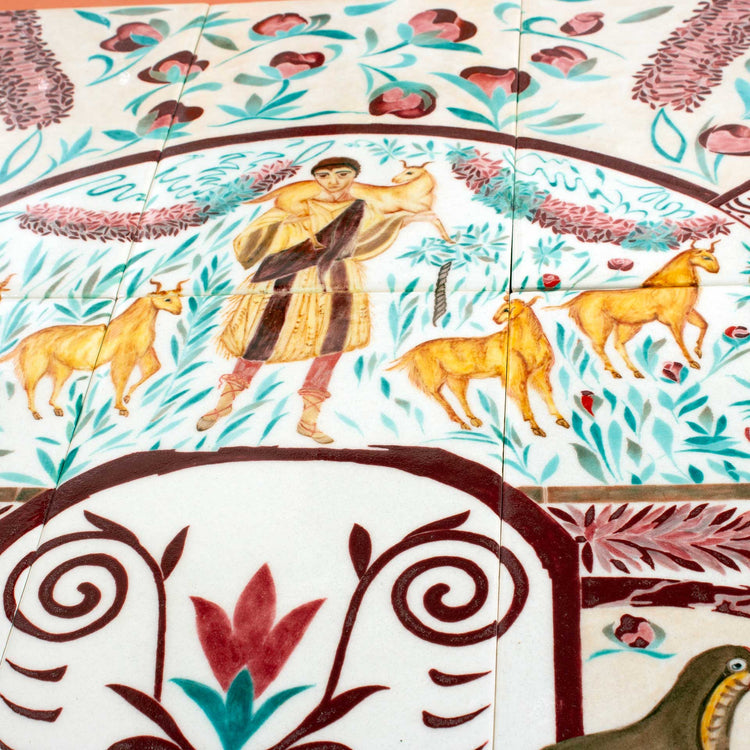 Shepherd Jesus Patterned Iznik Tile Panel