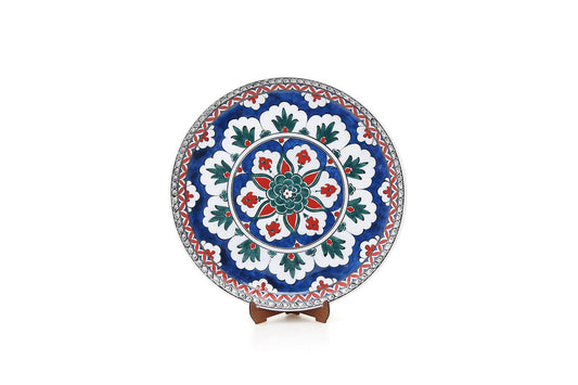 Lotus Çiçekleri İznik Çinisi Tabak - Tabaklar