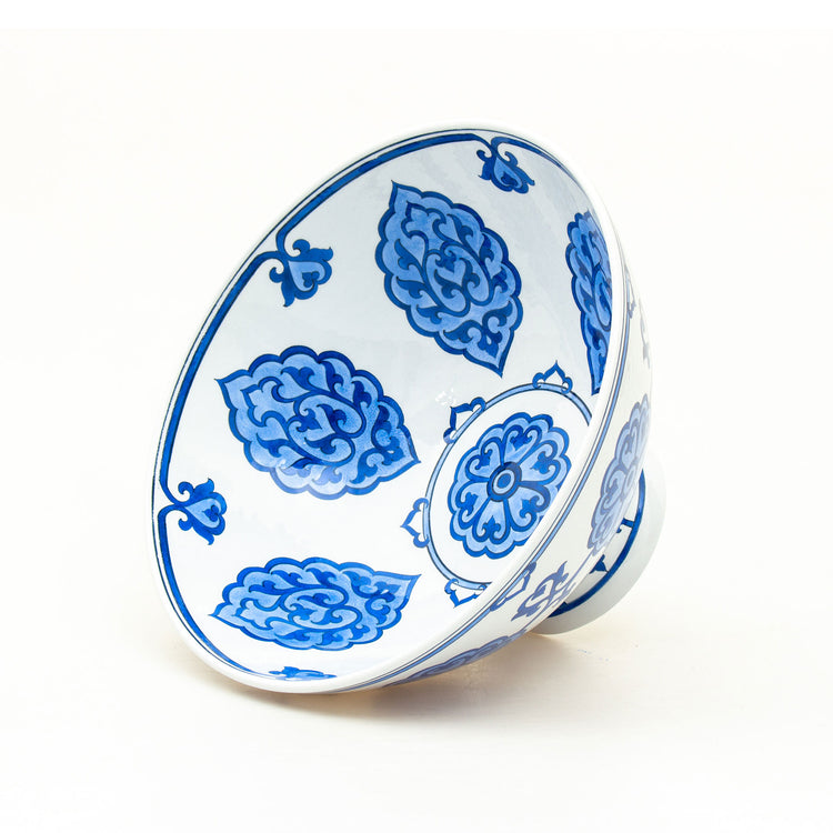 Muradiye Mosque Patterned Iznik Ceramic Footed Bowl