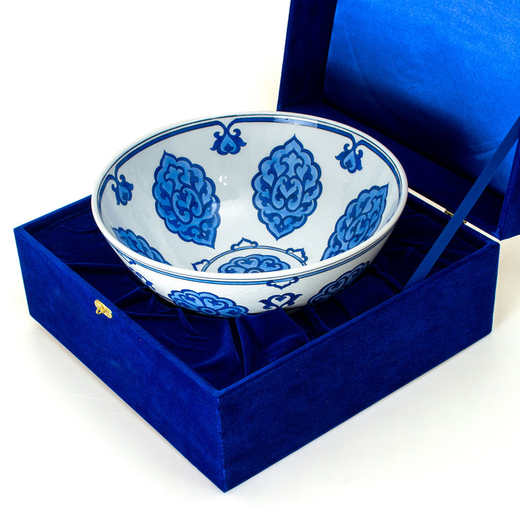 Muradiye Mosque Patterned Iznik Ceramic Footed Bowl