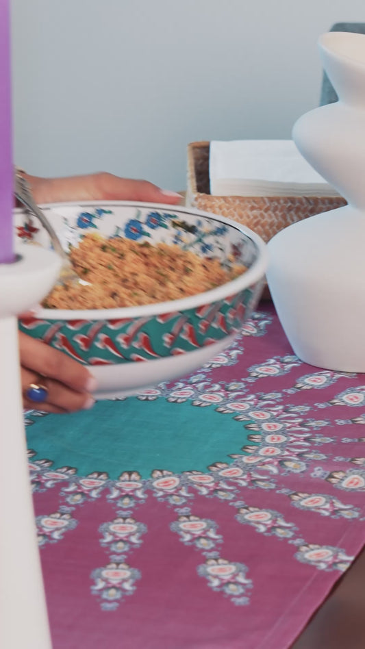 Bahar Dalı Motifli İznik Çinisi Kase